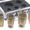 Diamant-Fliesenbohrkoffer 5-teilig Ø 20 / 35 / 40 / 50 / 68 mm mit M14 Aufnahme / Hohes Segment & lange Standzeit / Profi Qualität