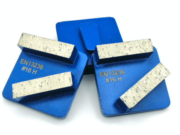 Diamant-Schleiftellersegment Abrasiv | SKID-Aufnahme passend Husqvarna Bodenschleifmaschinen | VPE – 3 Stück